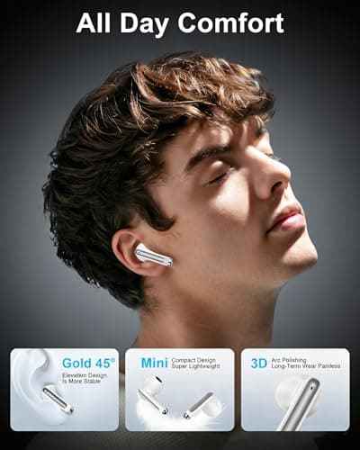 Wireless Ear Buds Bluetooth 5.3 Earbuds, iPhone 17 16e Earphones Headphone for iPhone 16 Pro Max/15/14/13, Samsung Galaxy A17 S25 Ultra, Google Pixel 10 9, OnePlus, Apple Air Pods Android Buds in Ear