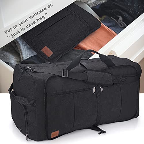 Urtala 120L Foldable Collapsible Waterproof Travel Duffel Bag for Men and Women with Shoe Compartment