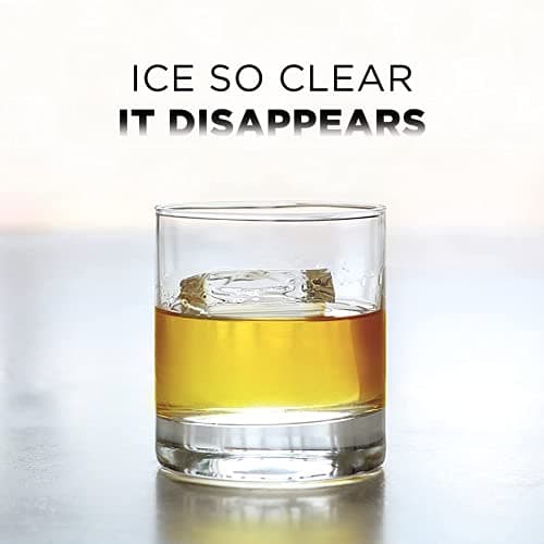 True Cubes Crystal Clear Ice Cube Maker, 4 Large 2"x2"x2" Ice Cubes for Cocktails and Drinks, Silicone Mold for Pure, Bartender-Quality Ice - Great for Hosting and Entertaining, Whiskey Gifts for Men