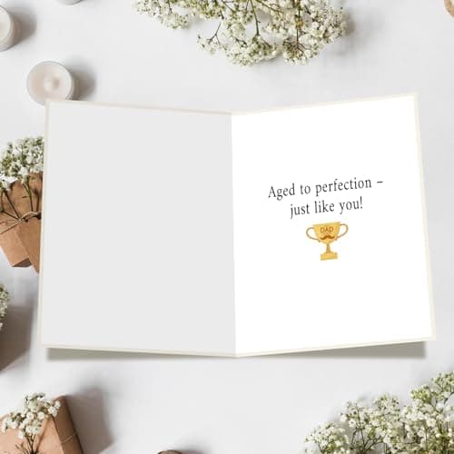 Whiskey Humor Birthday Decoration for Father, Happy Birthday Dad Card with Printed Message Inside FANCYLUCKY Funny Birthday Card Gift for Dad from Son Daughter B0GY3N7SWG