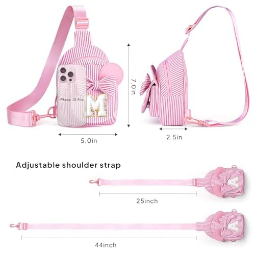 Birthday Gifts for Girls Kids, Gifts for 2 3 4 5 6 7 Year Old, Toddler Purse, Little Girls Purse, Kid Crossbody Bag Sling Bag 2 3 4 5 6 Year Old Girl Birthday Gift for Girls Sling Bag, Pink A B0F937G77K