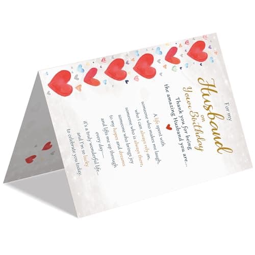 Happy Birthday Decorations for Men, 8x5.3 Inches, Double, Sided Beixian Funny Birthday Card Gifts for Husband from Wife B0FPPZBHDL
