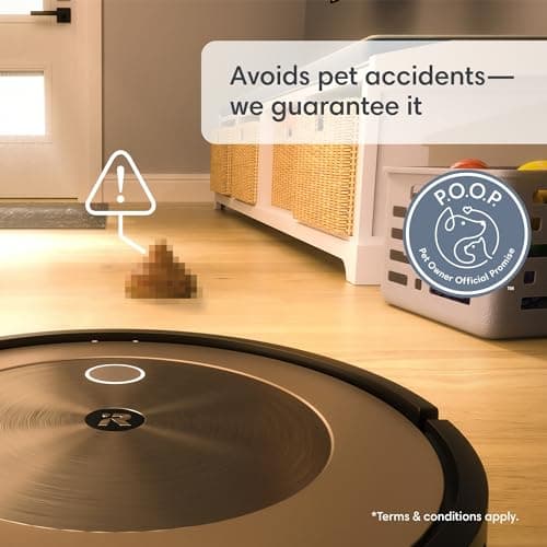 iRobot Roomba j9+ Self-Emptying Robot Vacuum – Powerful Suction, Identifies and Avoids Obstacles Like pet Waste, Self-Empties for 60 Days, Best for Homes with Pets, Smart Mapping, Works with Alexa​
