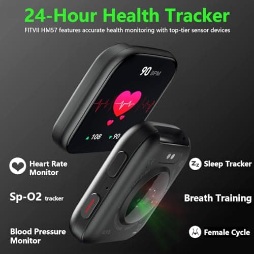 FITVII Health & Fitness Tracker (Answer/Make Calls), Smart Watch with 24/7 Heart Rate and Blood Pressure, Sleep Tracking, Blood Oxygen Monitor, 120+ Sport Modes Activity Tracker for Women Men