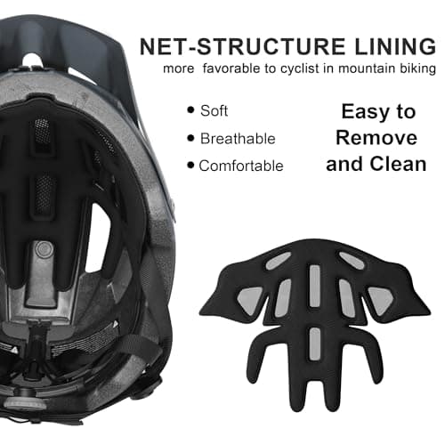 Mountain Bike Helmet Adult Men Women - Ultra Comfort, Super Lightweight Bicycle Helmets, MTB Cycling Gear Biking Accessories with Adjustable Fit & Removable Sun Visor