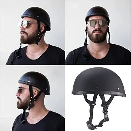 Motorcycle Half Helmet, DOT Approved Adult Men Women Retro Open Face Helmets, Helmet for Adults, Half Shell Helmet