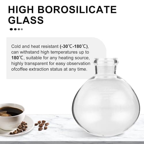 YUCHENGTECH Siphon Syphon Coffee Maker Tabletop Glass Siphon Pot Glass Technica Siphon Vacuum Coffee Maker(5 Cups(600ml))