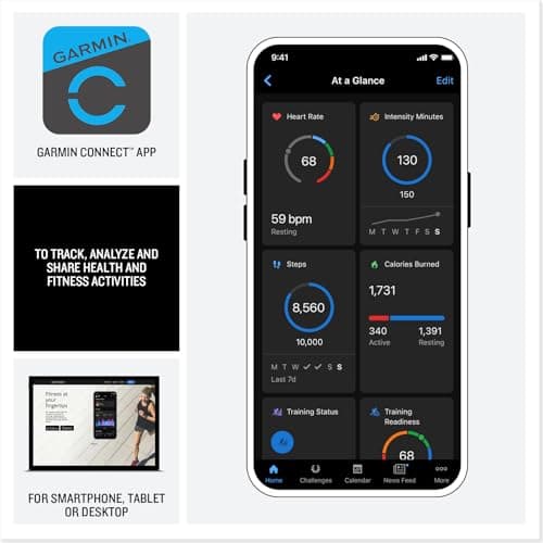 Garmin fēnix® 8 Pro, 51mm, AMOLED Display, Premium Connected Multisport GPS Smartwatch, inReach® Technology, Sapphire, Titanium with Graphite/Black Silicone Band