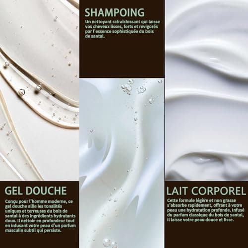 BODY & EARTH Men Gift Sets - 3PC Mens Gift Baskets Includes Sandalwood Shower Gel, Body Lotion, Shampoo, Mens Gift Basket as Birthday and Christmas Gifts for Men, Boyfriends and husbands