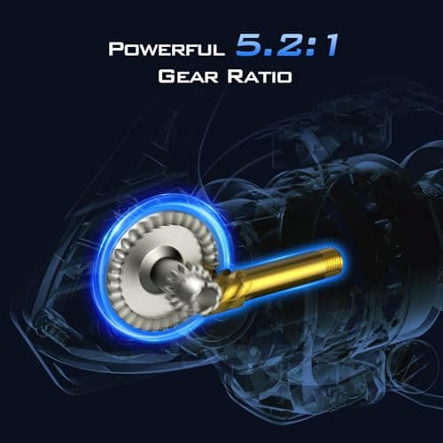 KastKing Centron & Centron Lite Spinning Reels, Size 500 is Perfect for Ice Fishing, Up to 17.5 Max Drag, 5.2:1 Gear Ratio, Ultra Smooth Powerful, CNC Aluminum Spool, 9+1 BB Light Weight