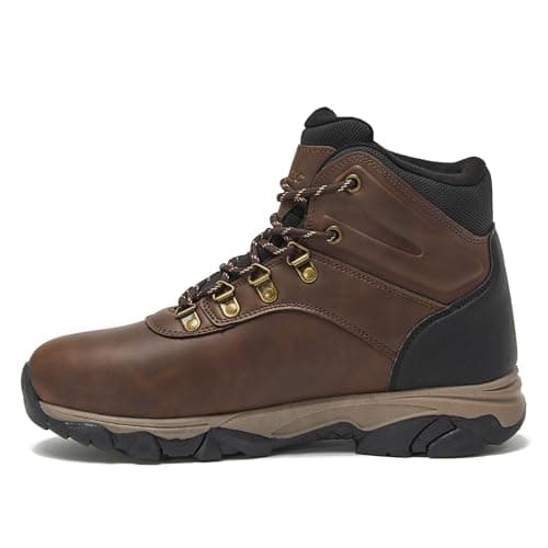 HI-TEC Aspen Mid Waterproof Men's Hiking Boots - Black or Brown, Medium or Wide Lightweight Outdoor Trekking Shoes