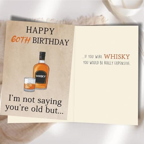 Funny 60th Birthday Card & Gifts for Women Men, 60th Birthday Decorations for Mom Dad Grandma Grandpa, Gifts for 60 Year Old Woman Man