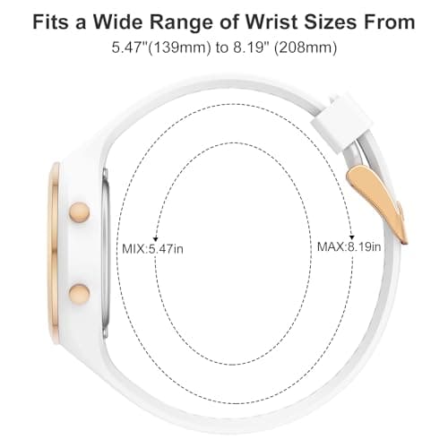 GOLDEN HOUR Waterproof Sport Women's Digital Chronograph Silicone Strap Watch