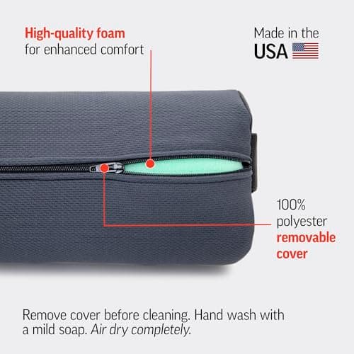 OPTP The Original McKenzie Lumbar Roll – USA-Made Low Back Lumbar Support for Office Chair & Car Seat Back Support Cushion. The Preferred Lumbar Pillow by Physical Therapists - Standard Density