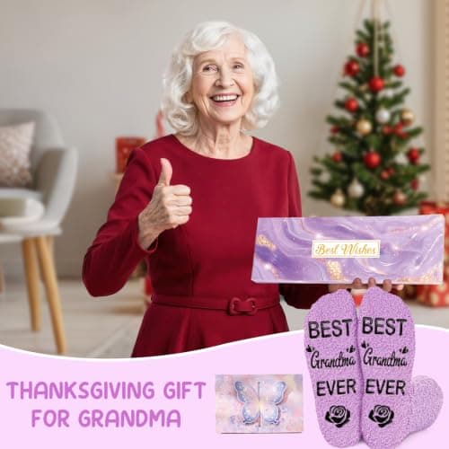 Juesly Christmas Gift for Women Mom Sister - Fuzzy Stocking Stuffers Birthday for Grandma Dog Cat Lover B0FJXQBZ96