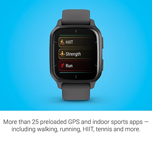 Garmin Venu® Sq 2 GPS Smartwatch - AMOLED Display, All-Day Health Monitoring, Long Battery Life, Activity & Heart Rate Tracker, Slate and Shadow Gray