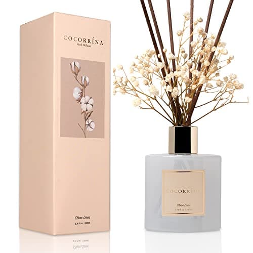 Cocorrína Reed Diffuser Set, Clean Linen 6.7 fl oz Scented Diffuser with Sticks Home Fragrance Reed Diffuser for Bathroom Shelf Décor B0B24QJ217