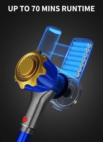 MBYULO Cordless Vacuum Cleaner, 580W 50Kpa Powerful Stick Vacuum, Up to 70Mins Rechargeable Battery, Vacuum Cleaners for Home Anti-Tangled Lightweight Handheld for Hardwood Floor, Carpets, Pet Hair