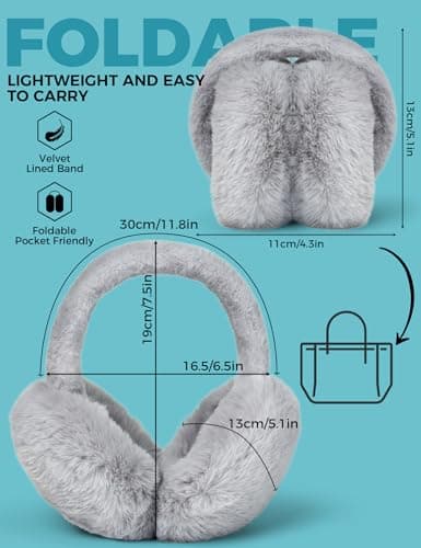 Buauty Ear Muffs Winter Women Men Soft Earmuffs Cute Ear Covers Cold Weather Fluffy Ear Warmers Headband Winter Accessories