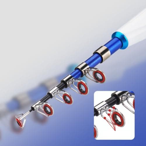 Collapsible Fishing Rod and Reel-Combo,Mini Telescopic Fishing Rod with Spinning-Reel, Portable Collapsible Fishing Pole Kit for Saltwater and Freshwater