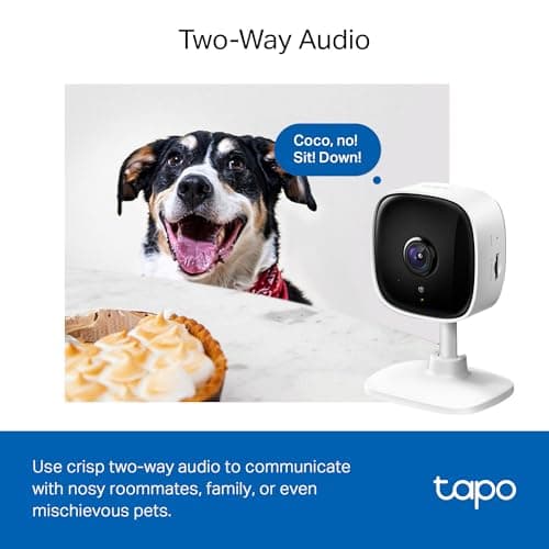 Tapo 1080P Indoor Wired Security Camera - Works as a Baby & Pet Monitor, Motion Detection, 2-Way Audio, Siren, Night Vision, Subscription-Free Local or Optional Cloud, Works with Alexa, C100(4-Pack)