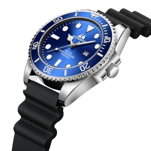 LN LENQIN Mens Watches Stainless Steel Waterproof Analog Quartz Watch for Men with Date Luminous Fashion Wristwatch