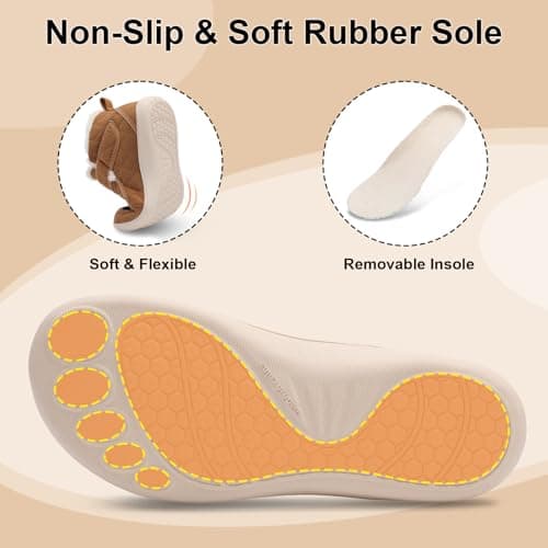 Spesoul Winter Boots for Women Waterproof Snow Boots Fuzzy Zero Drop Winter Shoes Slip On Ankle Booties for Outdoor Walking