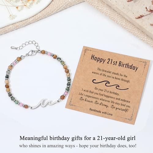 TONY & SANDY Friend Gifts for Women, Unique Birthday Gifts for Women, Sister Gift from Sister, Wave Bracelet, Christmas Stocking Stuffers for Woman Female, Bestie Friendship Bracelets B0FLYD2LY1