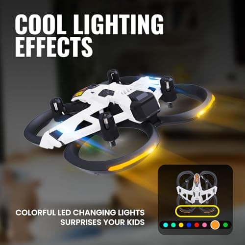 HISINGY MACH 500 Tiny Drones for Kids, Mini Micro Nano Indoor RC Quadcopter for Age 8-12 10-15 12-14,Kids Drone with LED Light,Optical Flow Positioning,3 Speeds,Toys Gifts for Teen Boys Girls