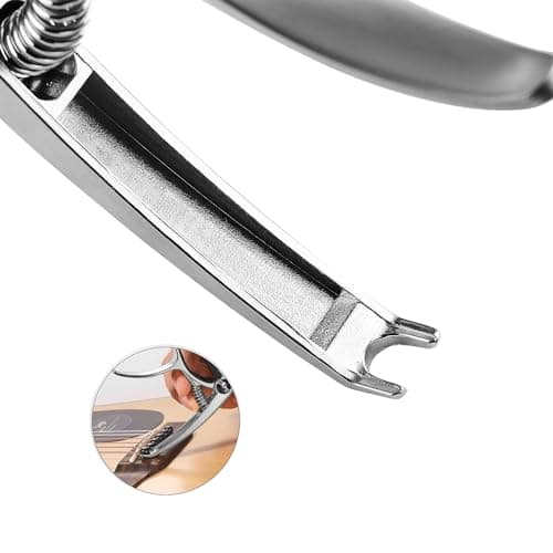 Guitar Capo, Capo for acoustic guitar, Capo for electric guitar, acoustic guitar capo 6 string, Guitar Capo for acoustic, Kapo, Guitar capos（Silver）