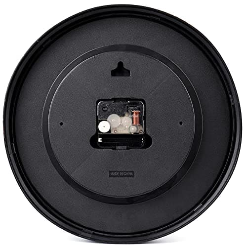 Yesland 11'' Wall Clock - Silent Non Ticking - Quality Quartz Retro Design with Roman Numerals, Easy to Read for Home Office School Clock (Brown)