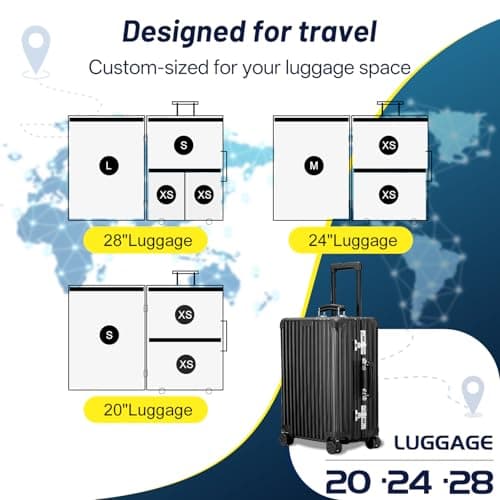 Combo 12 Pack Travel Vacuum Bags for Luggage with Portable Electric Pump,Vacuum Seal Bags for Clothing,Packing Cubes Compression,Cruise Ship and Travel Essentials