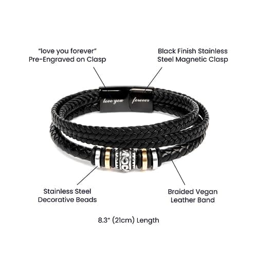To My Son Bracelet Gift From Mom & Dad | Gifts for Son, Teen Boys for Birthday, Graduation, Christmas & Easter | Beautiful Cuban Cross Bracelet with Heartfelt Message Card & Gift Box