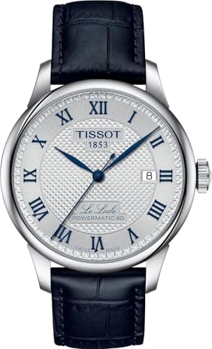 Tissot Mens Tissot Le Locle Powermatic 80 20th Anniversary 316L Stainless Steel case Automatic Watches, Grey, Stainless Steel, 19 (T0064071103303)
