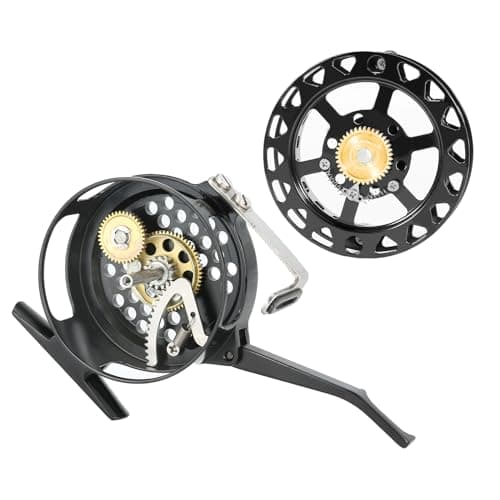 Semi-Automatic Fly Reel with Adjustable Drag Quick Spool Removal Made of CNC Machined Aluminum for Freshwater Lake River Trout Fly Fishing