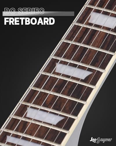 Leo Jaymz 39 Inch Solid Body Electric Guitar - Poplar Wood Body，Maple Neck and Laurel Wood Fretboard (White)