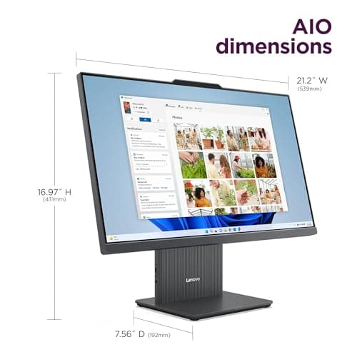 Lenovo IdeaCentre All-in-One Desktop Computer, 24" FHD Display, 6-core AMD Ryzen 5 7535HS, 32GB DDR5, 1TB SSD, Wi-Fi 6, HDMI in&Out, Wireless KB&Mouse, Windows 11 Home