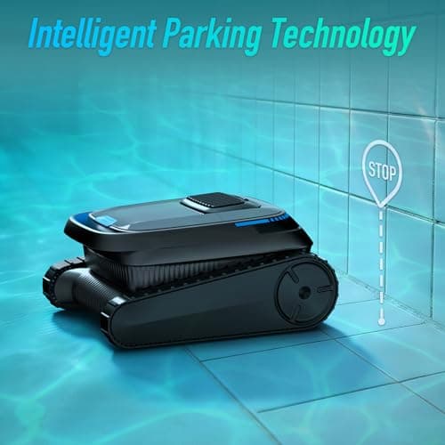 (2026 Upgraded) Robotic Pool Cleaner, Cordless Pool Vacuum for Inground & Above Ground Pools, 120-Min Battery Life, 5000 GPH Suction, Cleans Floor/Wall/Waterline, for Up to 1800 Sq.Ft Pool,Deep Black.