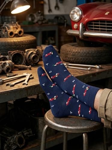 Socks with Frustrated Tennis/Pickleball Player/Fishing/Drinker Design, Novelty Cotton Socks for Men, 8-13 B0G8W88399