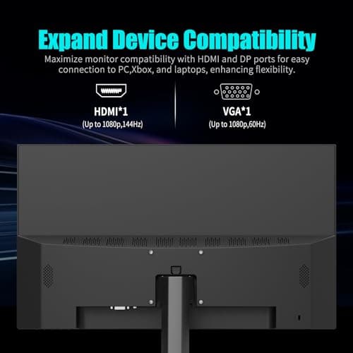 Viewedge Gaming Monitor 27 Inch FHD 144hz, 1ms IPS 1080p Computer Monitor with 110% sRGB, Bluelight Filter, HDMI & VGA Port, Support Freesync and Wall Mount
