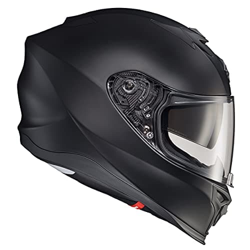 ScorpionEXO T520 Full Face Touring Motorcycle Helmet with Bluetooth Ready Speaker Pockets DOT ECE Approved Solid (Matte Black - X-Large)