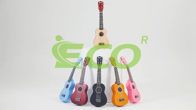 iECO Soprano Ukulele Beginner Kit Adults 21 Inch Ukelele w/Case Strap Tuner Strings Picks (Black)