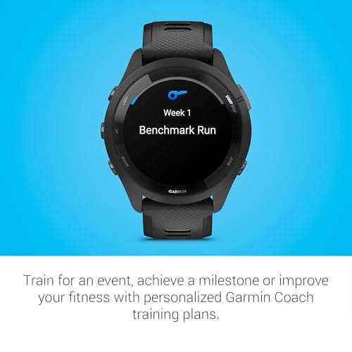 Garmin Forerunner 265 Running Smartwatch, Colorful AMOLED Display, Training Metrics and Recovery Insights, Black and Powder Gray