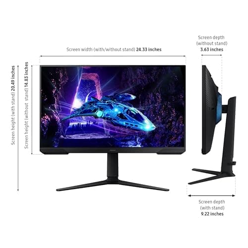Samsung 27-Inch Odyssey G3 (G30D) Series FHD Gaming Monitor, 1ms, 180Hz, AMD FreeSync, Adjustable Stand, Black Equalizer, Virtual Aim Point, Eye Saver Mode, Flicker-Free, LS27DG302ENXZA