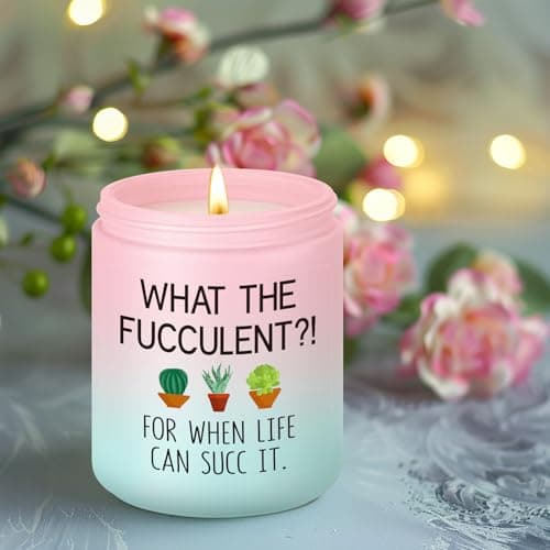 Pick Me up, Break up Gifts for Women Her, Funny Birthday Christmas Cool Gifts for Plant Lovers Mom Lady Friend Wife Miracu Succulent Candle, Get Well, Cheer up, Plant Lover Gifts for Women B0BJ2RSYBB