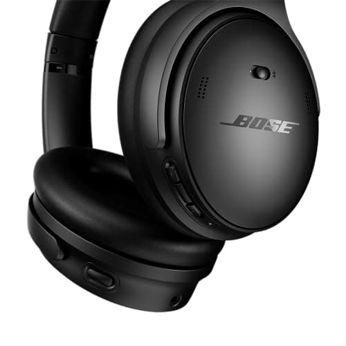 Bose QuietComfort Wireless Noise Cancelling Headphones, Bluetooth Over Ear Headphones with Up to 24 Hours of Battery Life, Black (Renewed)