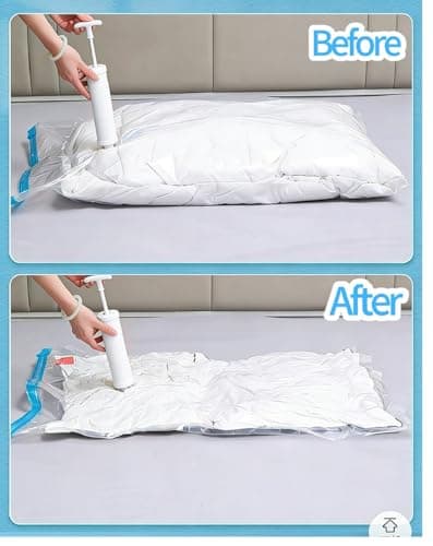 Vacuum Storage Bags for Travel and Home,Space Saver Bags for Clothes,(with Electric Pump and Hand Pump, Large,2(40 * 60) 2(50 * 70) 2(60 * 80) 2(80 * 100))