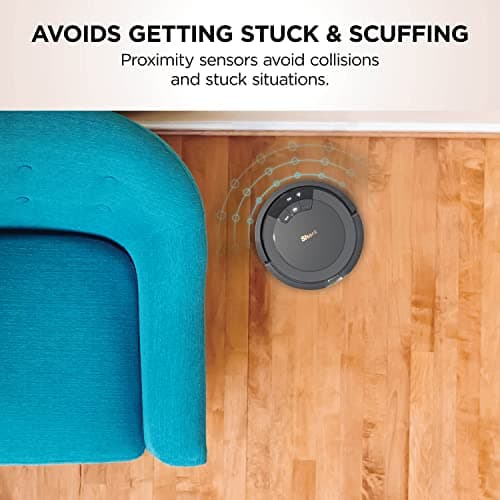 Shark AV753 ION Robotic Vacuum, Wi-Fi Connected, 120min Runtime, Compatible with Alexa, Multi-Surface Cleaning, Gray (Renewed)
