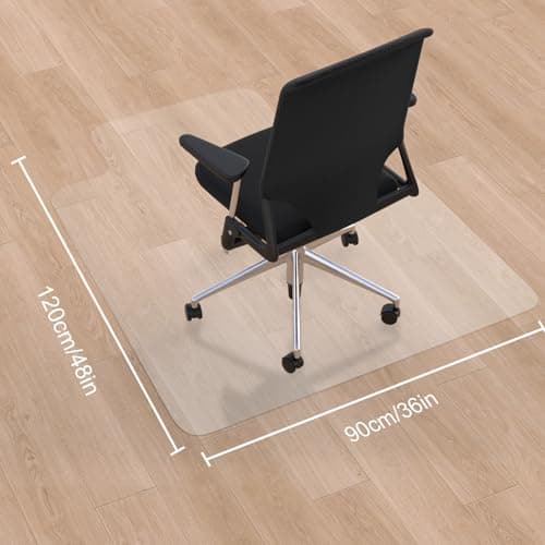 Office Chair Mat for Hard Floors,36"x48" Desk Mat for Chair for Hardwood Floor,Non-Slip Hard Floor Protector Desk Chair Mat for Home,Vinyl Floor Mat for Kids & Pets - Not for Carpet (Clear)
