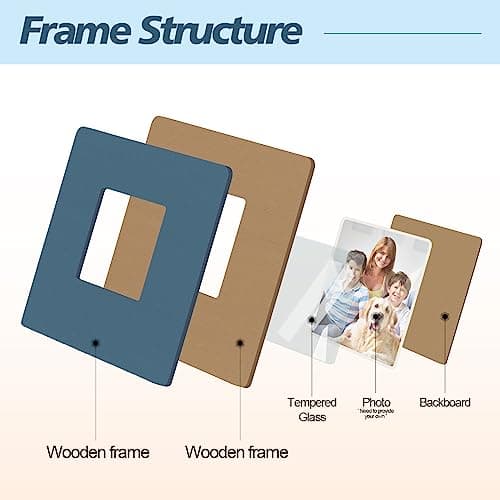 New Mom Gifts for Women, Mothers Day Gifts from Son | Boy Mom Picture Frame, Sentimental Birthday Gift for Mom | Fits 4x4 Photo, Rustic Farmhouse Home & Desk Decor